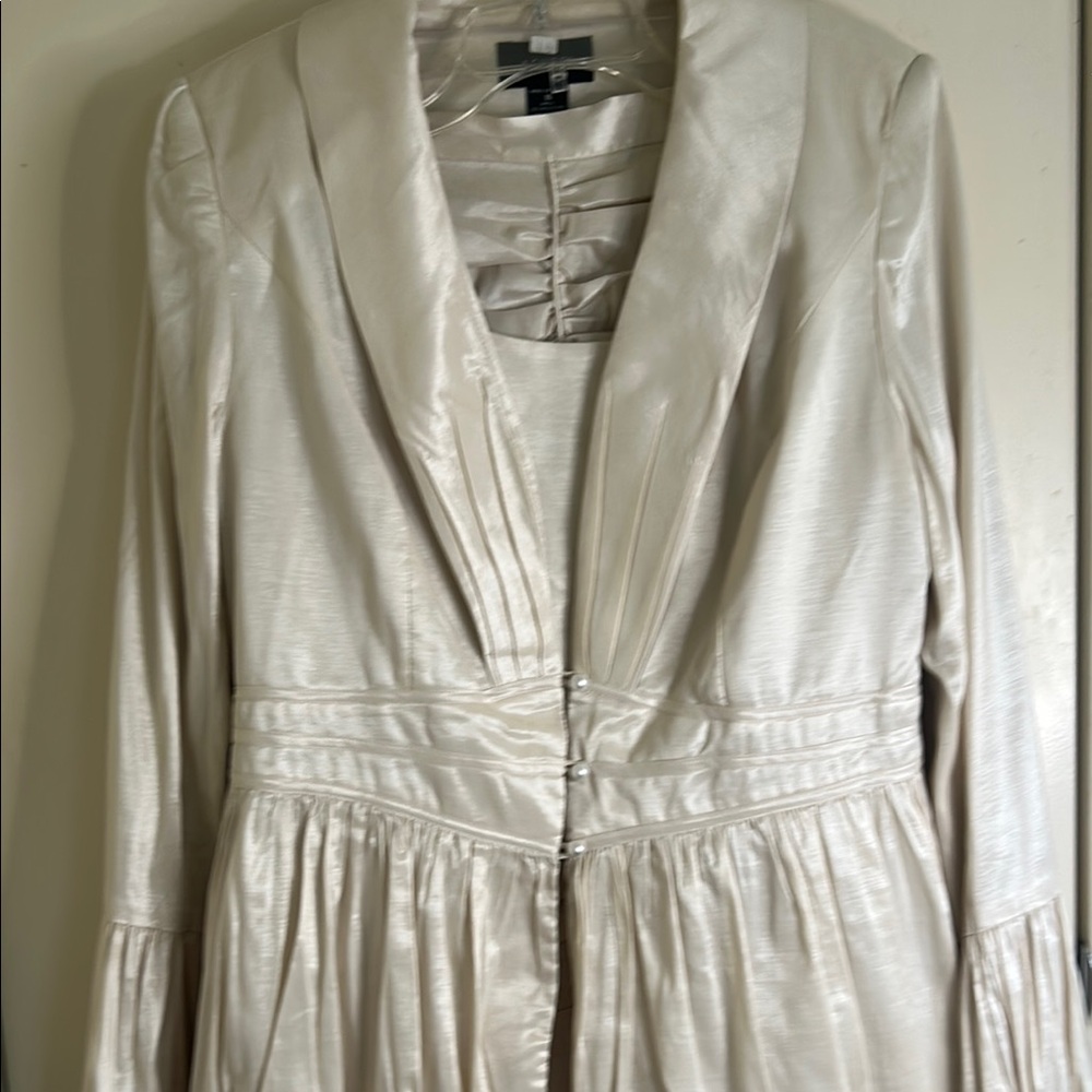 Elegant Cream Satin Dress